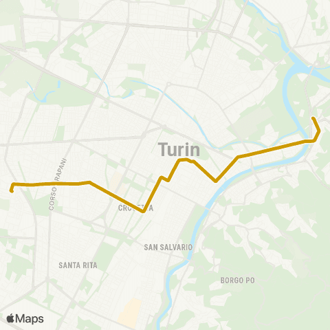 GTT Torino Via Brissogne - Piazza Coriolano map