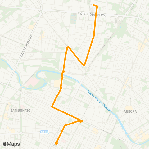 GTT Torino Via Massari - Piazza XVIII Dicembre map