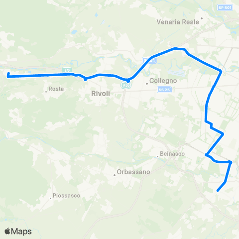 GTT Torino Nichelino - Torino - Ferriera (Stabilimento Teksid) map