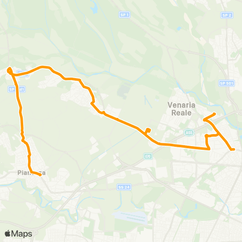 GTT Torino Piazza Stampalia - via Piave (Pianezza) map