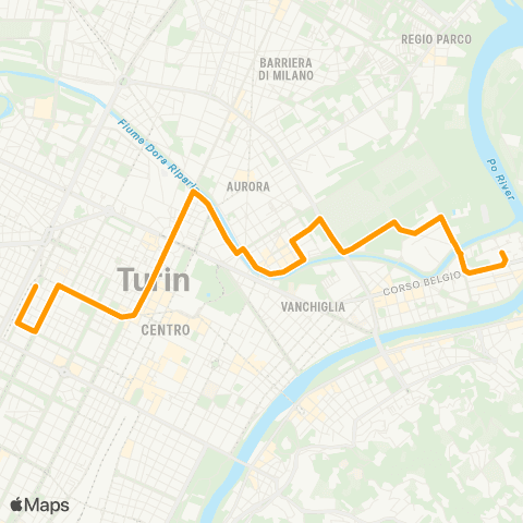 GTT Torino Corso Cadore - Corso Bolzano map