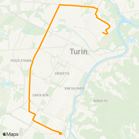 GTT Torino Via Ponchielli - via Corradino map