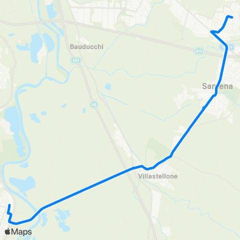 GTT Torino Carignano - Santena - Cambiano map