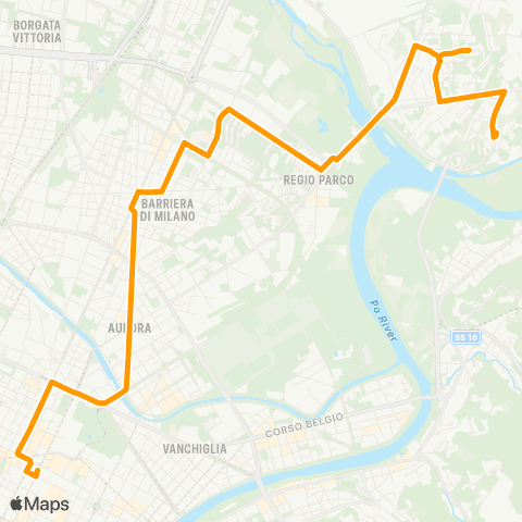 GTT Torino Via Anglesio - via XX Settembre map