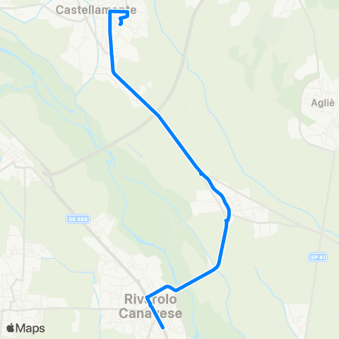 GTT Torino Rivarolo - Castellamonte map