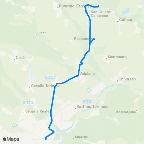 GTT Torino Torino - Ivrea map