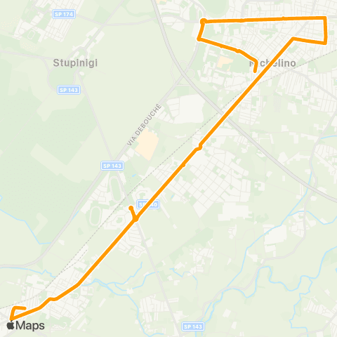 GTT Torino Via Verdi (Candiolo) - Vill. Dega (Vinovo) - via Trento (Nichelino) map