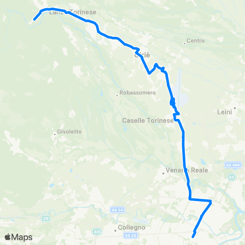 GTT Torino Torino Fossata Rebaudengo FS - Ceres map