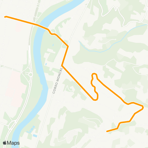 GTT Torino Piazza Freguglia (Cavoretto) - Corso Bramante map