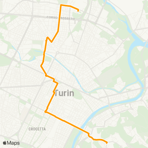 GTT Torino Feriale, via Scialoja - Piazzale Adua map