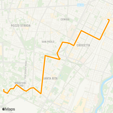 GTT Torino Feriale, via Allason - via Bertola map