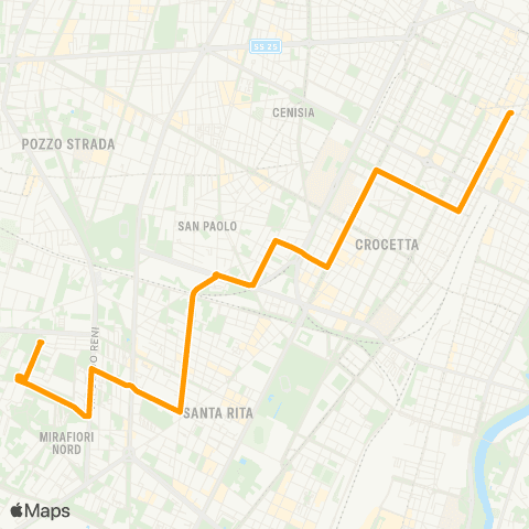 GTT Torino Via Grosso - via Bertola map