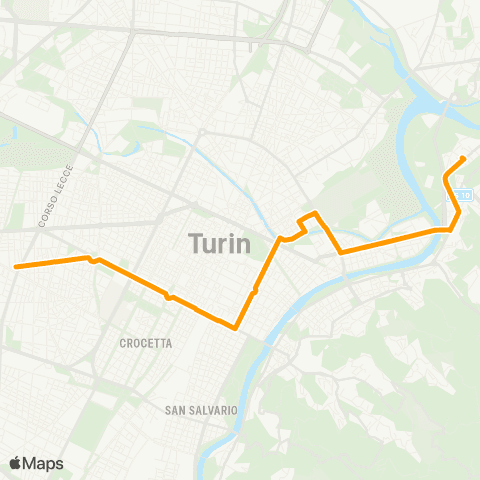 GTT Torino Via Cafasso - via Frejus map