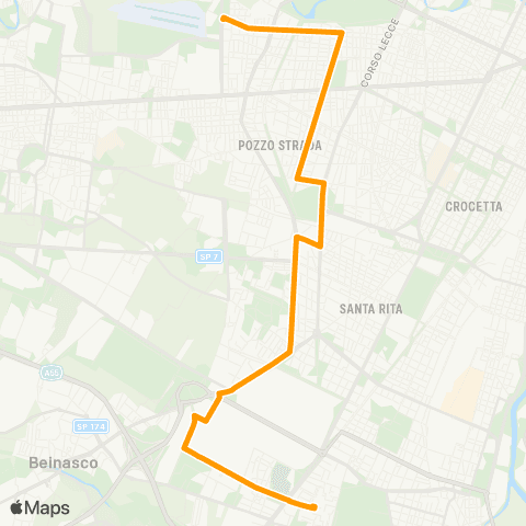GTT Torino Via Farinelli - via Servais map