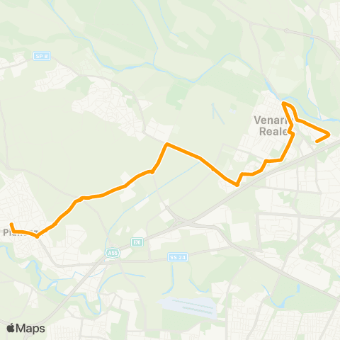 GTT Torino Scolastico, via Di Vittorio (Venaria) - via Claviere (Pianezza) map