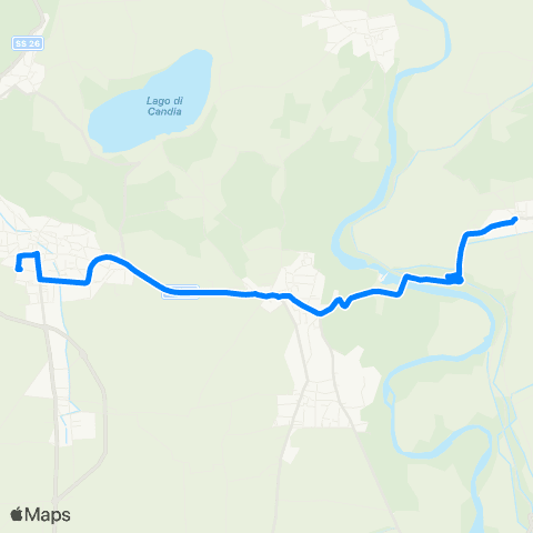 GTT Torino Villareggia - Caluso map