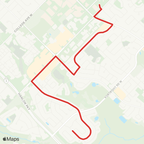 Guelph Transit Ironwood map