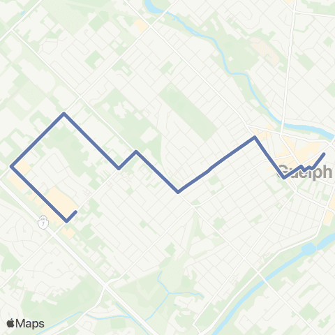Guelph Transit Silvercreek map