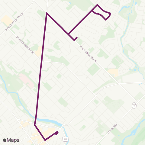 Guelph Transit Eastview map