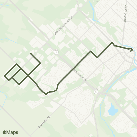 Guelph Transit Northwest Industrial map