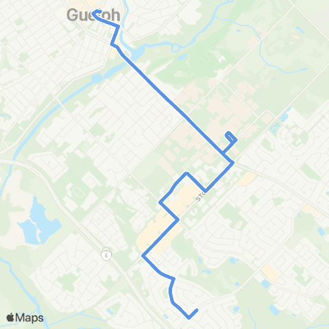 Guelph Transit Ironwood Harvard map