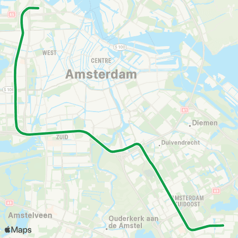 GVB Metrolijn 50 map