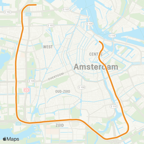 GVB Metrolijn 51 map