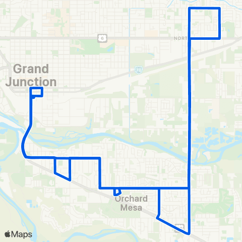 Grand Valley Transit Orchard Mesa map