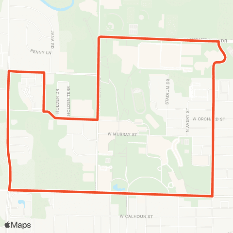 Go West Transit Red map