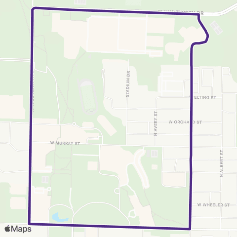 Go West Transit Purple map