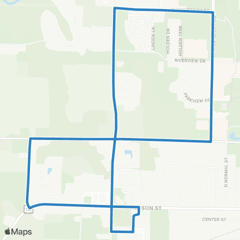 Go West Transit Blue map