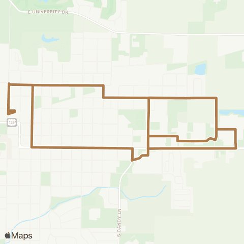 Go West Transit Brown map