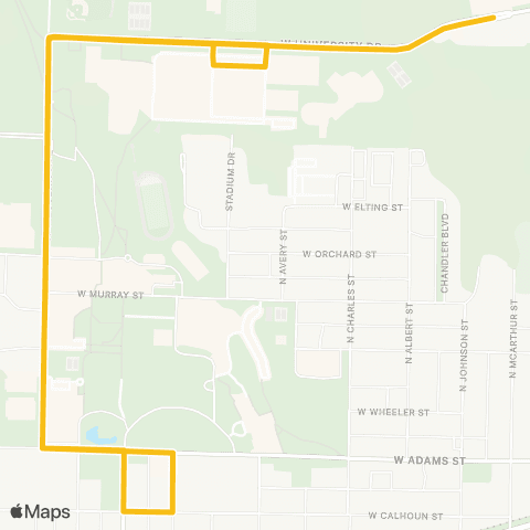 Go West Transit Leatherneck Express map