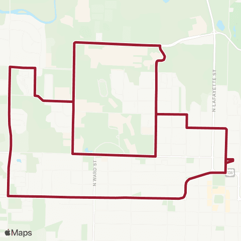 Go West Transit Maroon map
