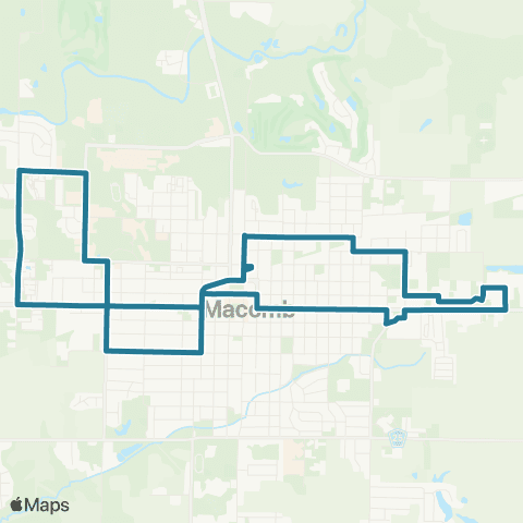 Go West Transit Evening map