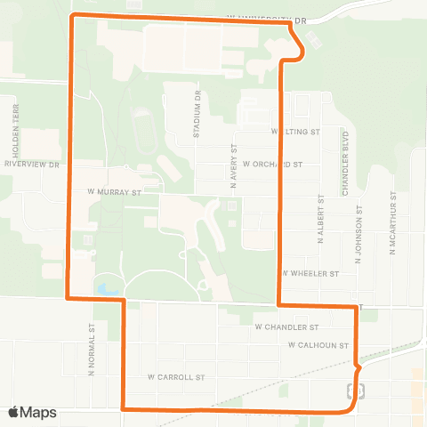 Go West Transit Orange map