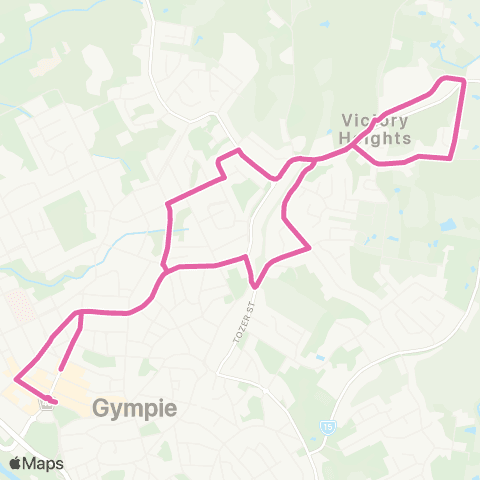 Translink Gympie Town Centre - Victory Heights map