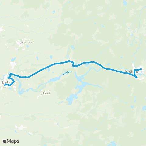 Hallandstrafiken Laholm Bussterminal—Knäred Björkliden map