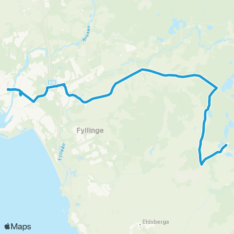 Hallandstrafiken Halmstad Resecentrum—Tönnersjö Backasjövägen map