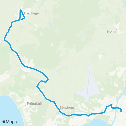 Hallandstrafiken Harplinge—Halmstad Resecentrum map
