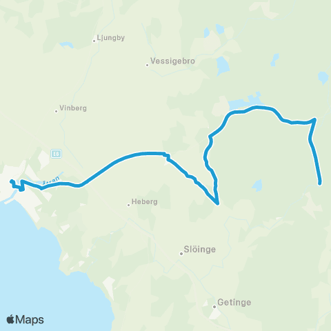 Hallandstrafiken Abild—Falkenberg Bussterminal map
