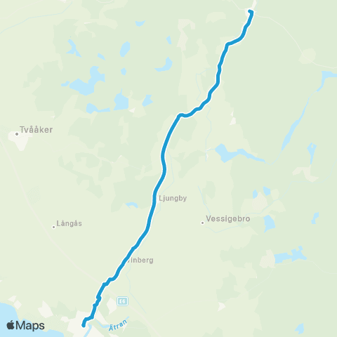 Hallandstrafiken Ullared Bussterminal—Falkenberg Bussterminal map