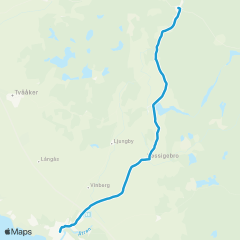 Hallandstrafiken Falkenberg Bussterminal—Ullared Bussterminal map
