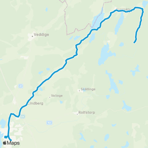Hallandstrafiken Tuvan—Karl Gustav map