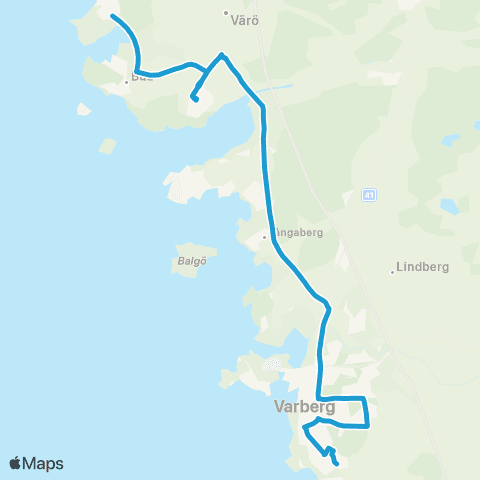 Hallandstrafiken Varberg Breared Centrum—Ringhals, Vakten map