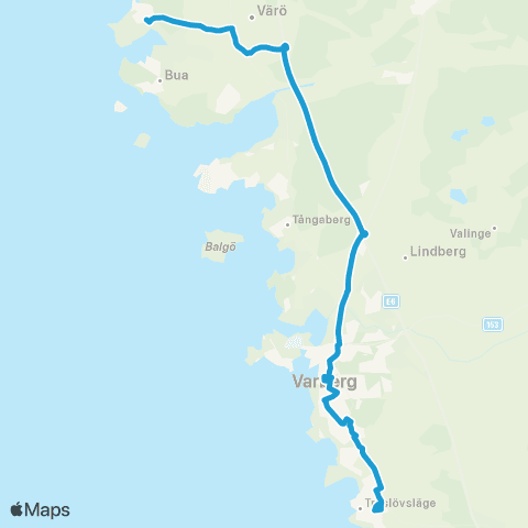 Hallandstrafiken Träslövsläge Ankarskolan—Ringhals, Vakten map