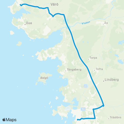 Hallandstrafiken Varberg Bussterminal—Ringhals, Vakten map