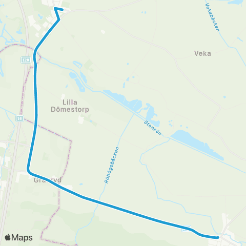 Hallandstrafiken Skottorp Rosenlundsvägen—Hasslöv map