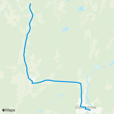 Hallandstrafiken Oskarström Centrum—Gräsås map