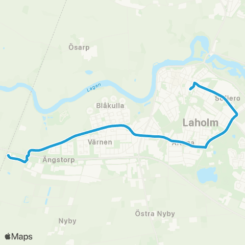 Hallandstrafiken Laholm Bussterminal—Laholm Station map